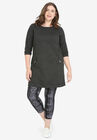 French Terry Zip Pocket Tunic, , alternate image number null