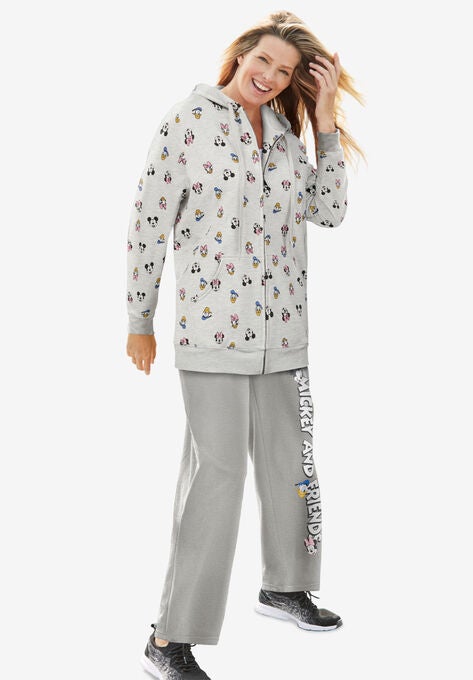 Disney Fleece Zip Hoodie, HEATHER GREY MICKEY FRIENDS, hi-res image number null