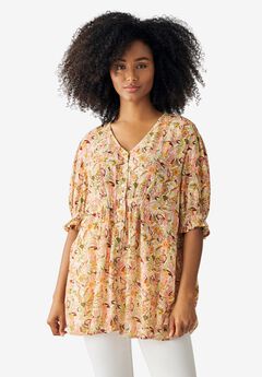 Plus Size Elbow Length Tunics