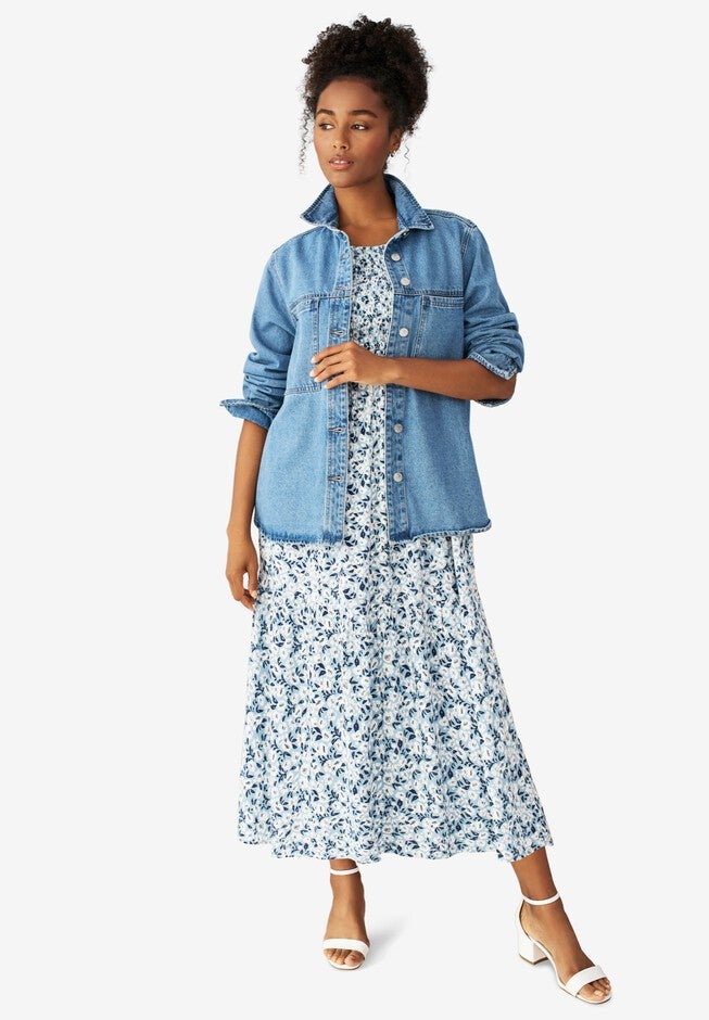 Denim Shirt Jacket, STONEWASH, alternate image number null
