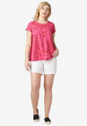 Stretch 5-Pocket Shorts, WHITE, hi-res image number null