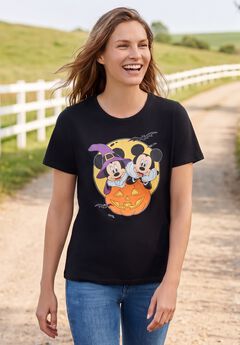 Mickey & Minnie Fright Crewneck Tee