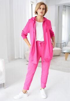 French Terry Drawstring Elastic Waistband Jogger