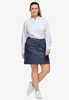 Stretch Chino Mid-rise Skort