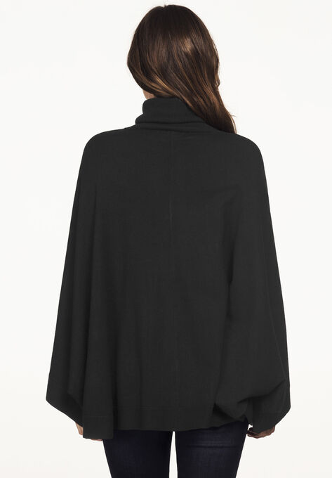 Turtleneck Poncho Sweater, , on-hover image number null