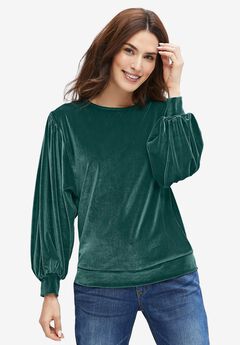 Full Sleeve Velour Top