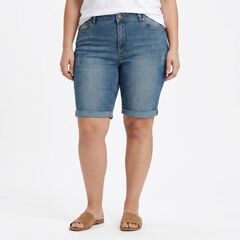 Plus Size Knit Bermuda Shorts