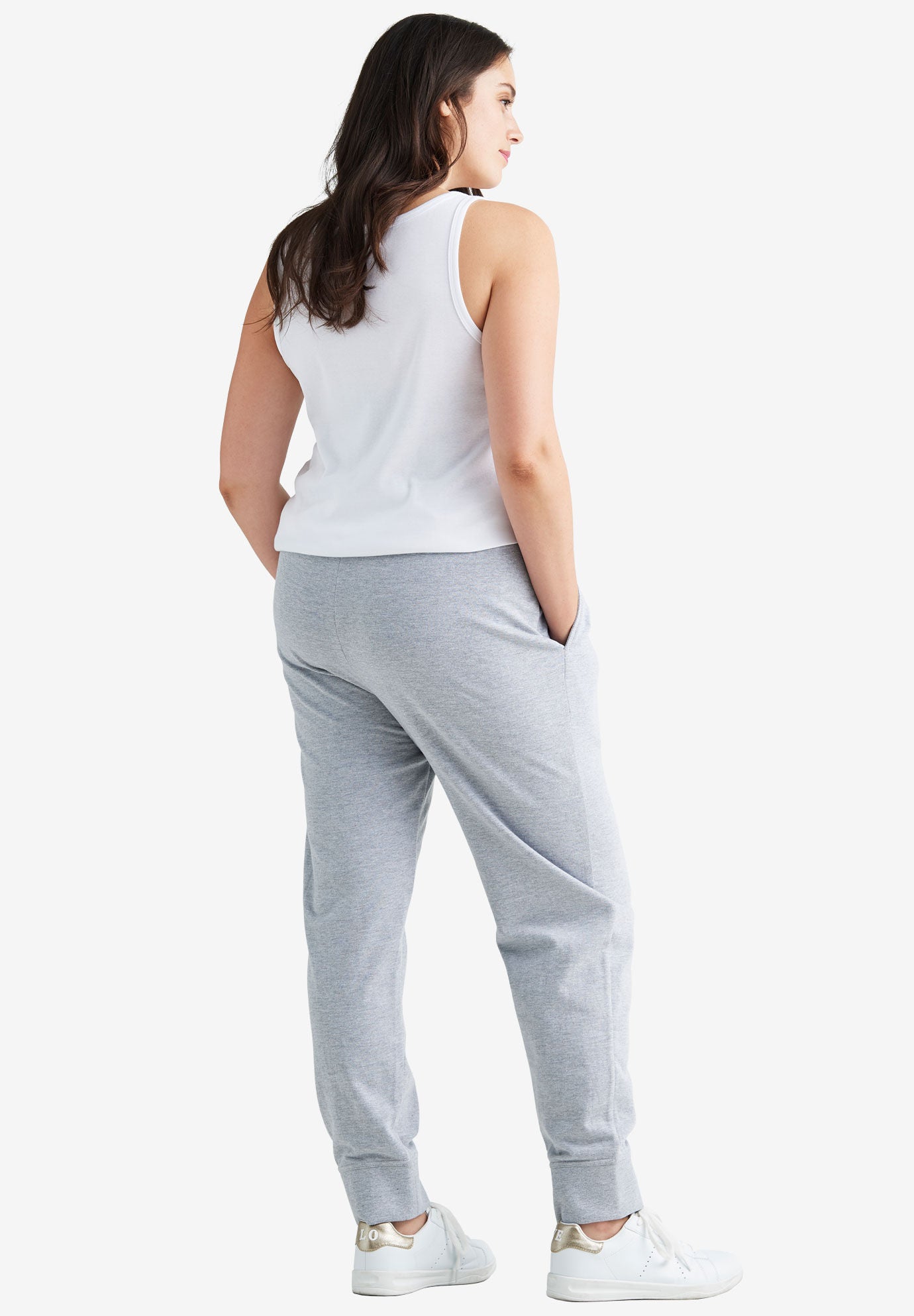 French terry drawstring joggers top