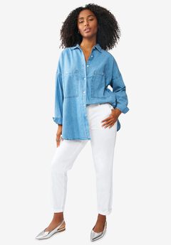 Stretch Chino Mid-rise Tapered Straight Pants