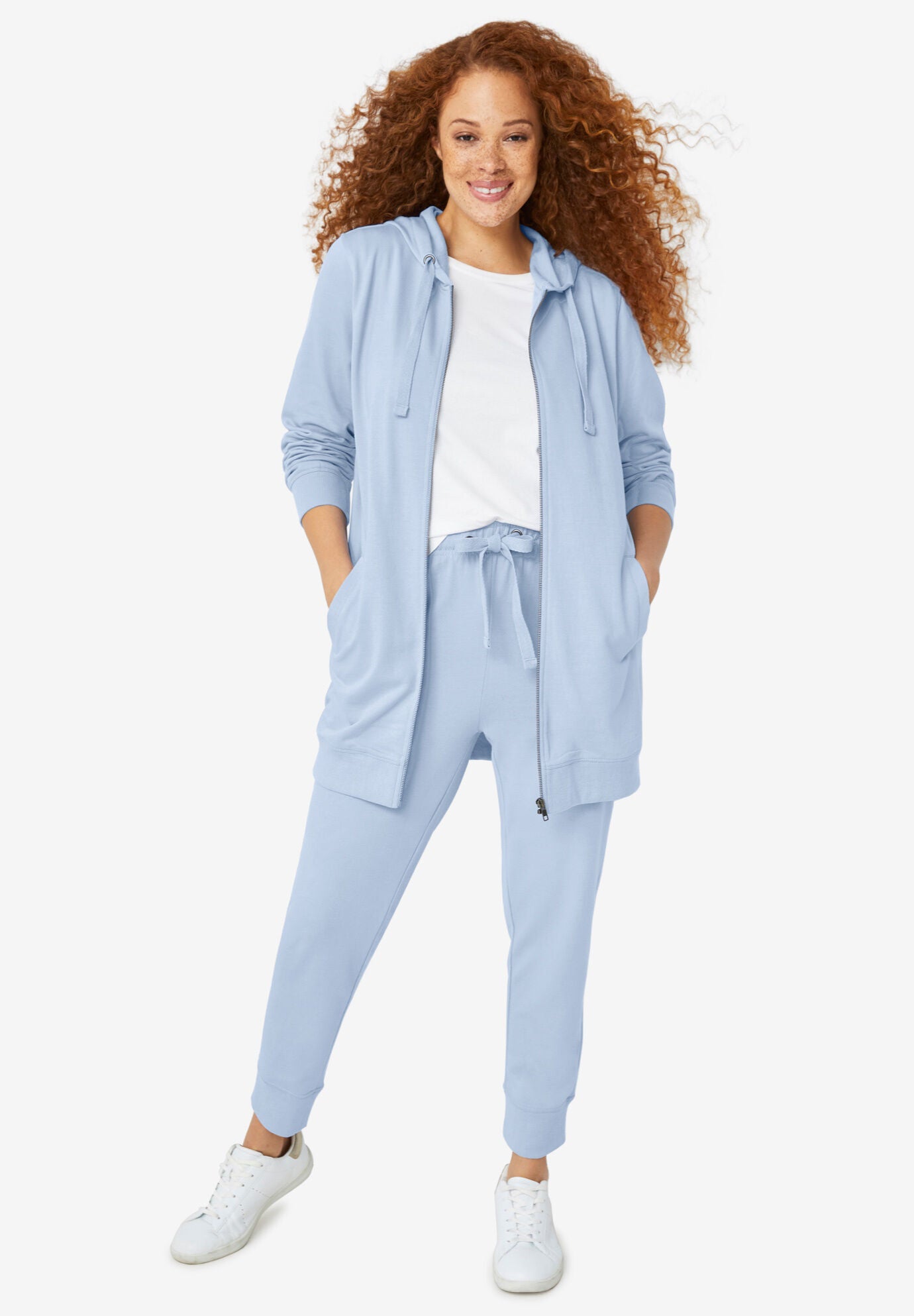 French terry top drawstring joggers