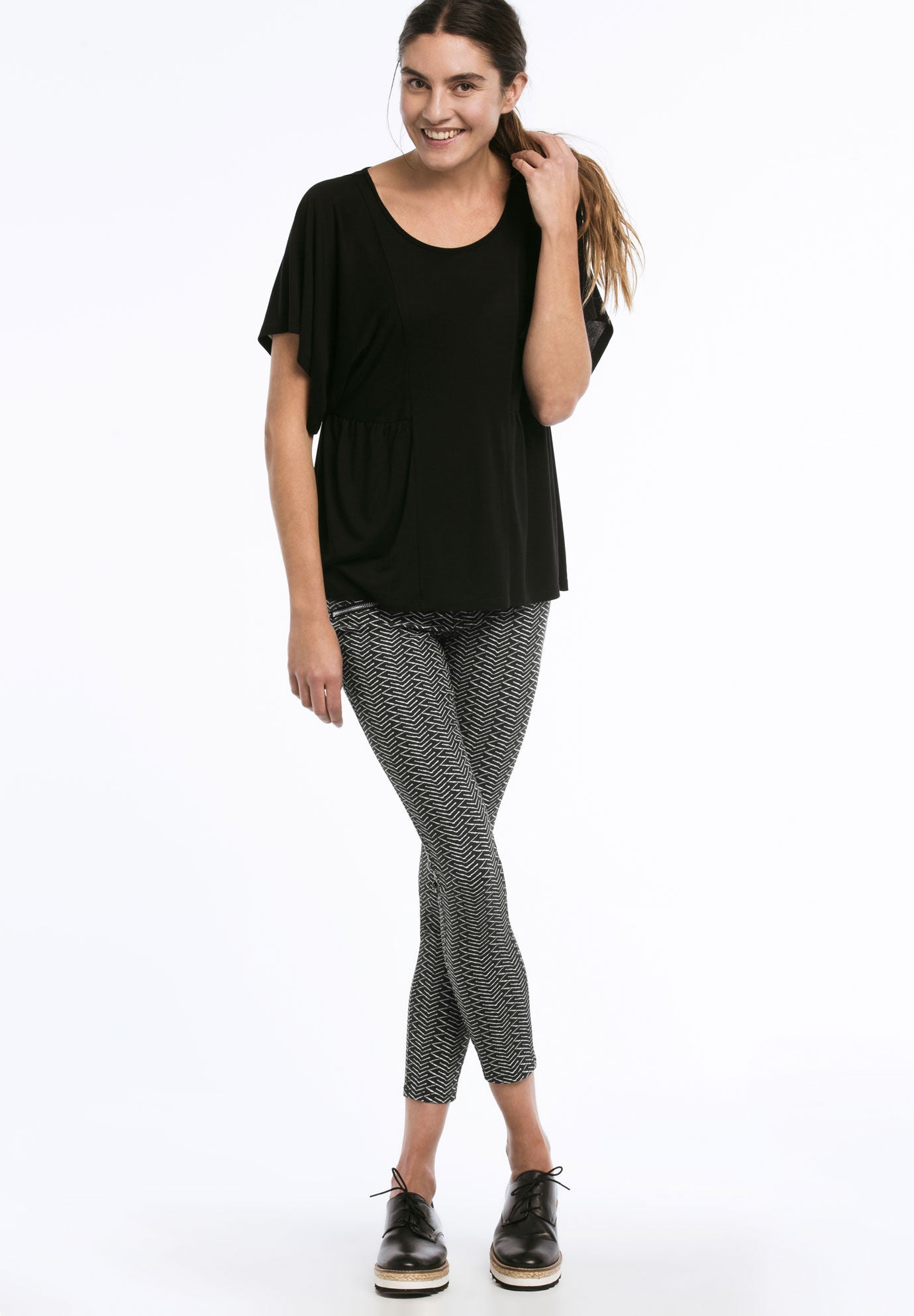 black twill jeggings