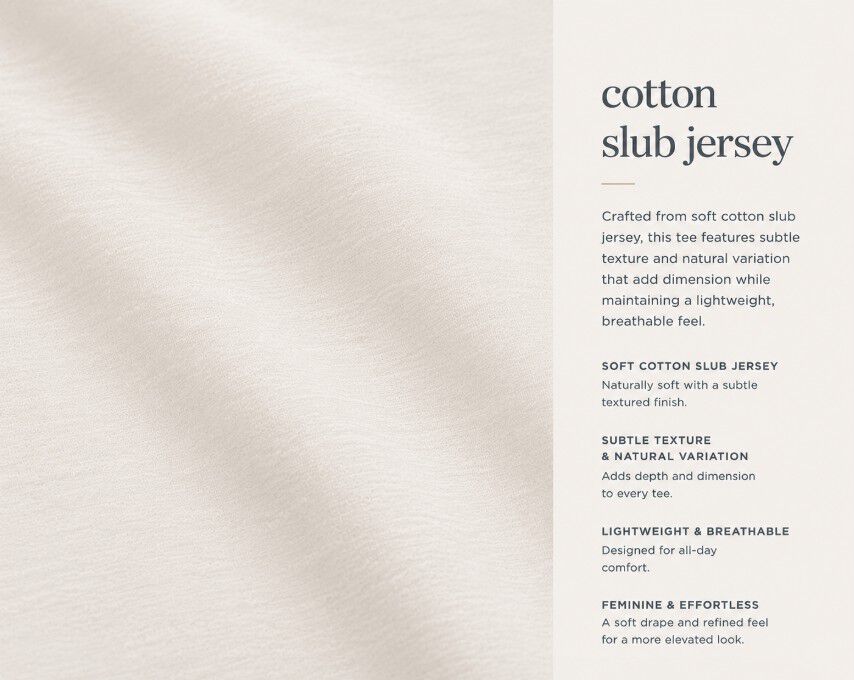 100% Cotton Jersey Slub Scoopneck Short Sleeve Graphic Tee, , alternate image number 2