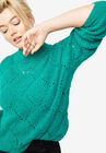 Pointelle Mockneck Pullover, , alternate image number null