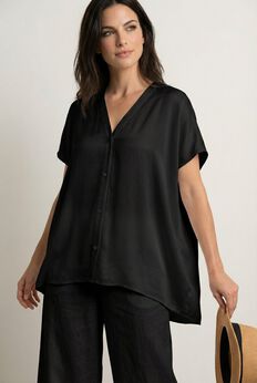 Oversized Linen-Blend Tunic