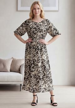 Plus Size Black Midi Dresses