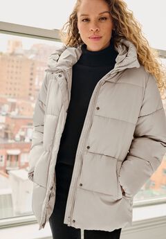 Hooded Drawstring Puffer