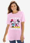 Disney Short Sleeve Crew Tee Pink Mickey Minnie, PINK MICKEY MINNIE, hi-res image number null