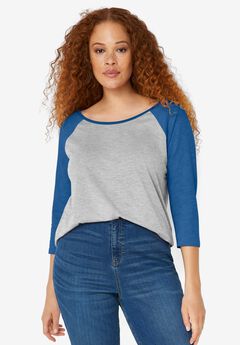 Colorblock 3/4 Sleeve Tee