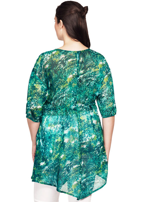 Sheer print tunic, , on-hover image number null