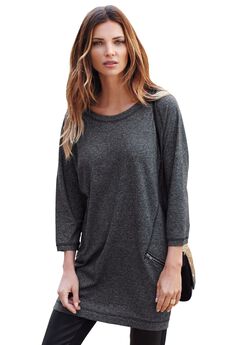 French Terry Zip Pocket Tunic
