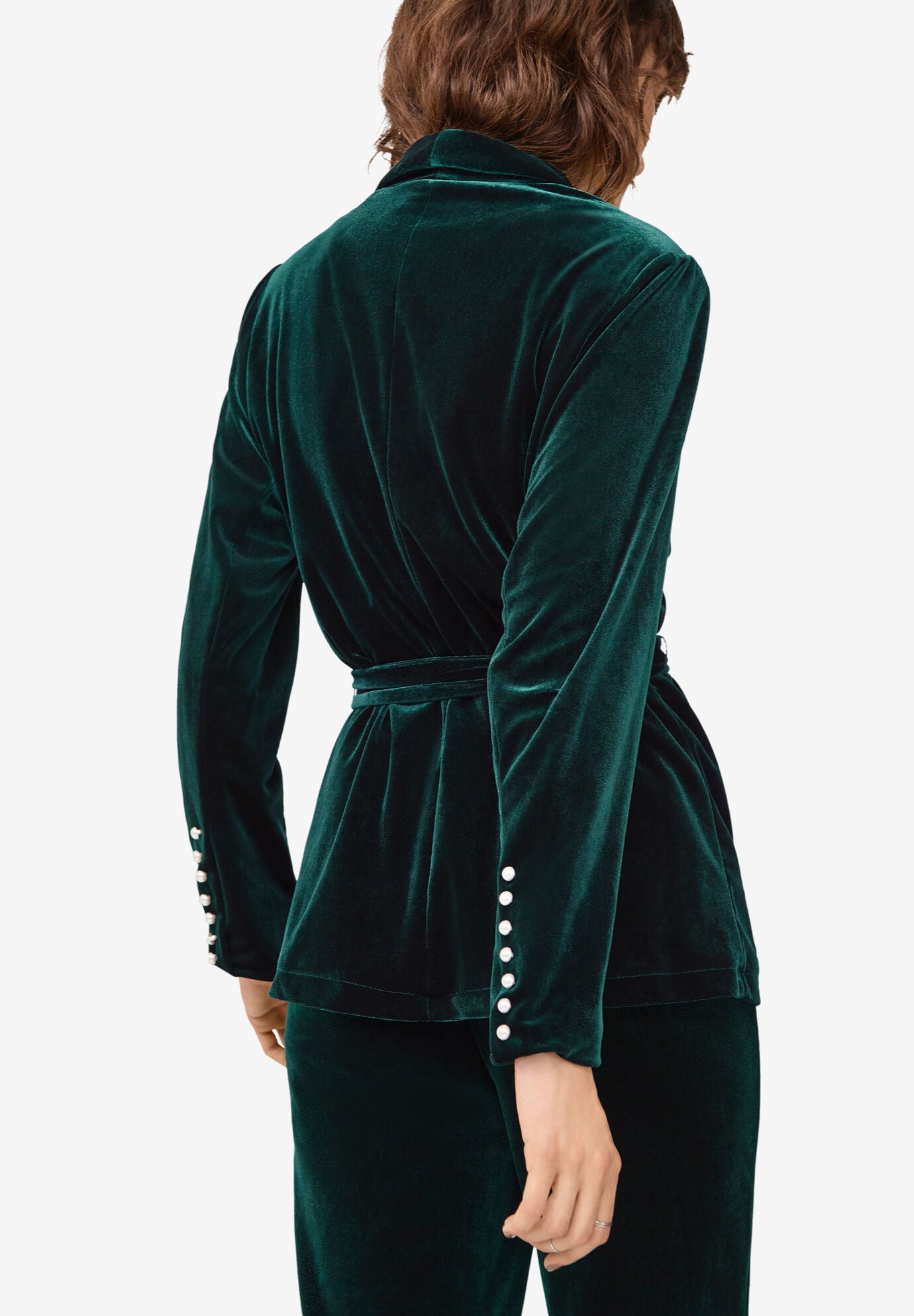 Velvet sales belted blazer