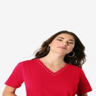 Ultimate Rhinestone V Neck Tunic image number null