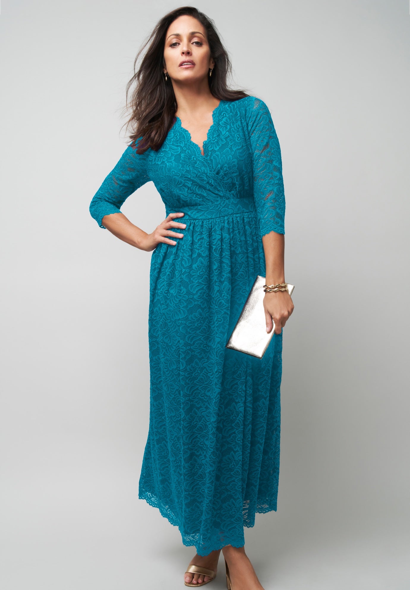 Stretch Lace Maxi Dress image number 0