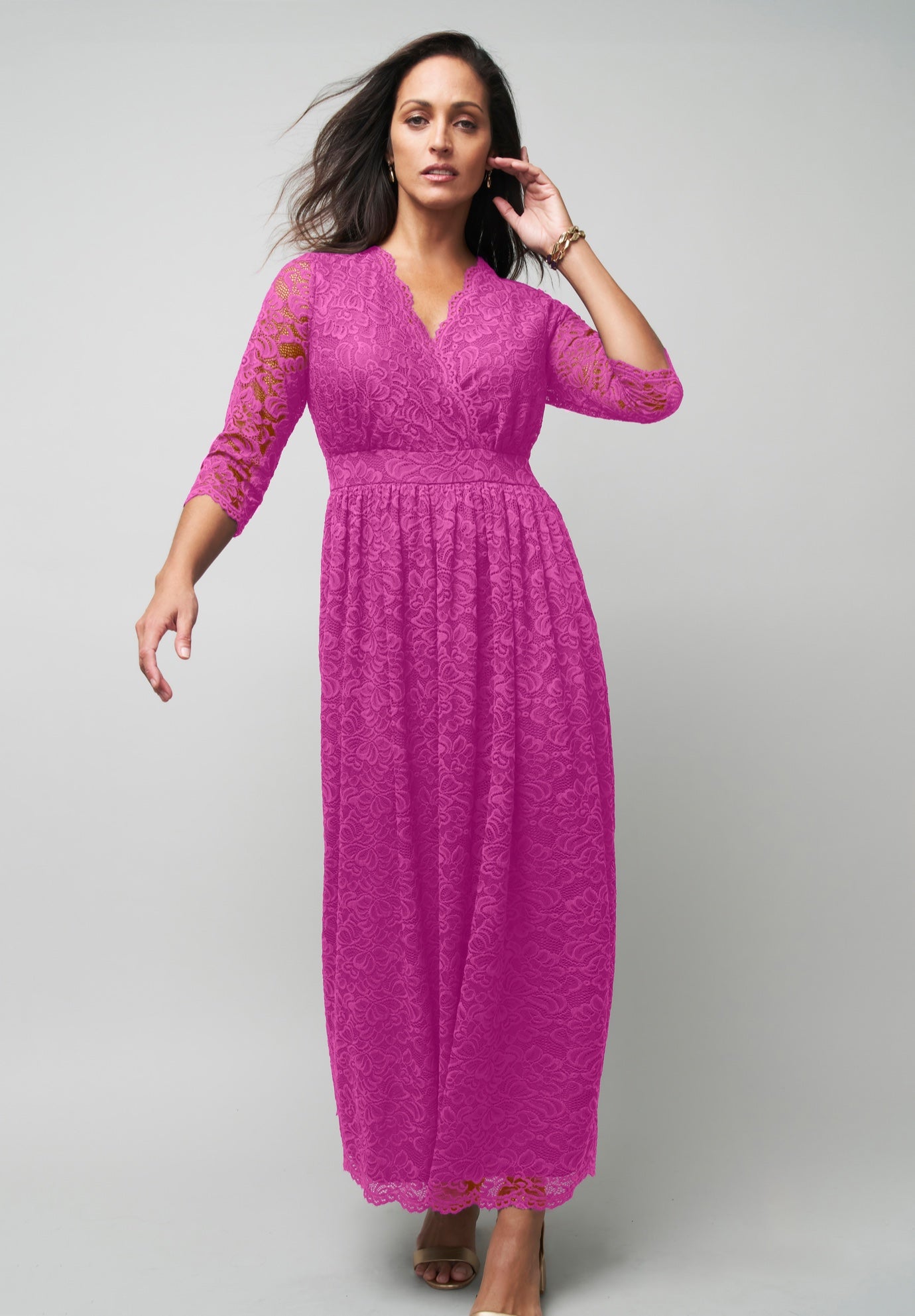 Stretch Lace Maxi Dress image number 0