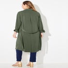 Convertible Buttonfront Shirt Dress image number null