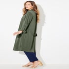 Convertible Buttonfront Shirt Dress image number null