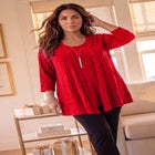 Wave Soft Knit Cardigan & Tank One Piece Top image number 1