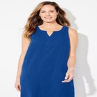 AnyWear Pucker Cotton Shirt Dress image number null