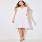 AnyWear Pucker Cotton Shirt Dress image number null