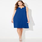 AnyWear Pucker Cotton Shirt Dress image number null