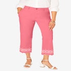 Stretch Poplin Classic Cropped Straight Leg Pant image number null