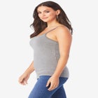 Plus Size Cami with Built-In Bra and Adjustable Straps image number null