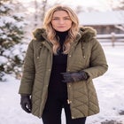 Faux Fur Hood Puffer Coat image number 3