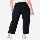 Soft Knit Straight-Leg Capri Pant image number null