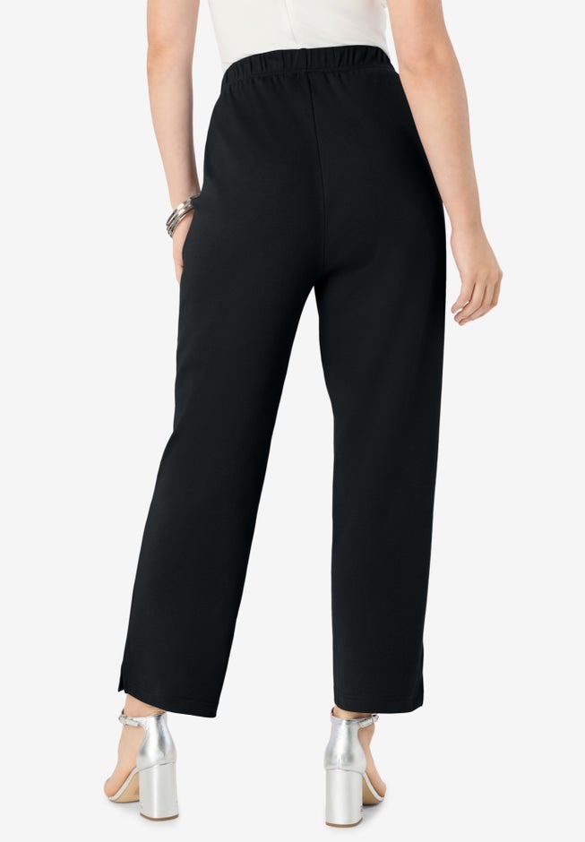 Soft Knit Straight-Leg Capri Pant image number 1