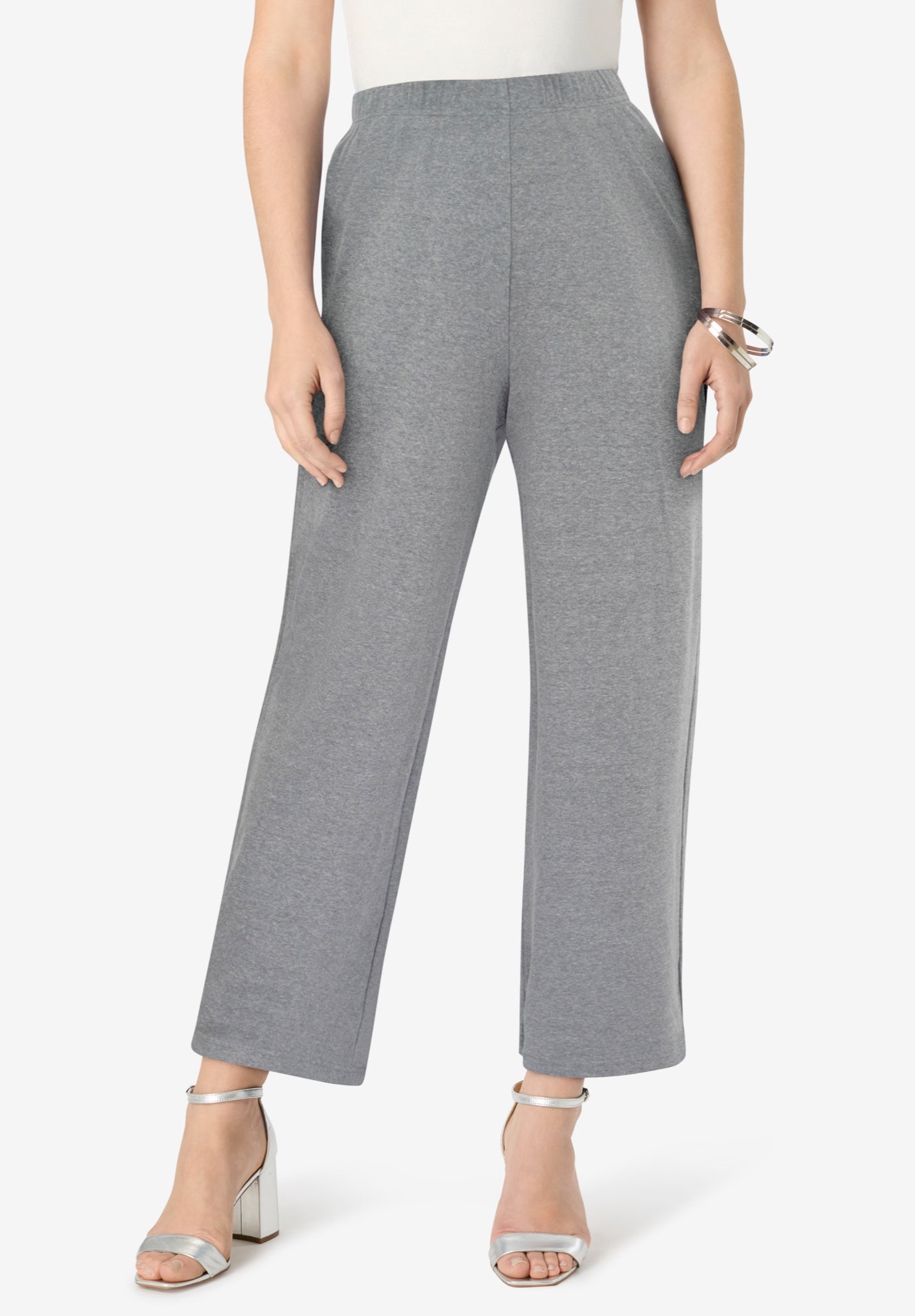 Soft Knit Straight-Leg Capri Pant image number 0