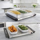 2-in-1 Triple Buffet Server & Warming Tray  image number null