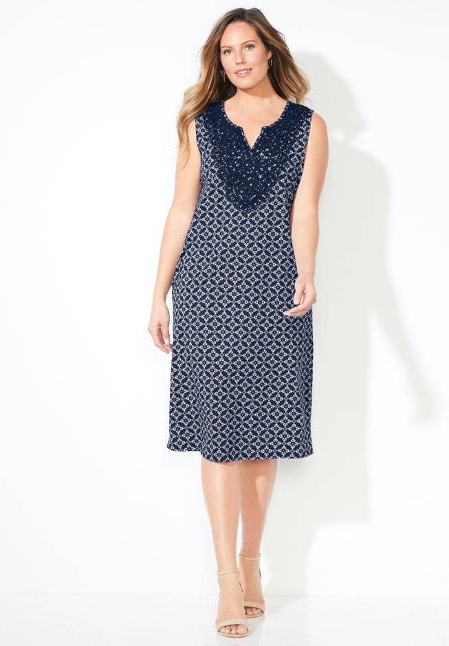 Liz&Me® Long Applique Dress image number 0