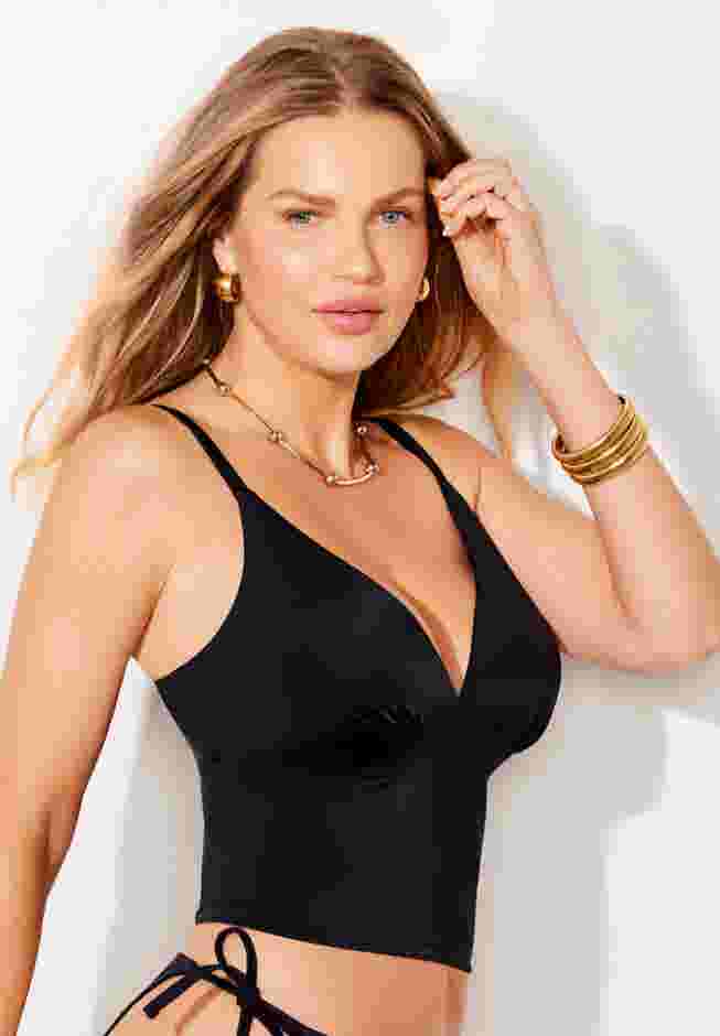 Essential Cropped Tankini Top image number 2