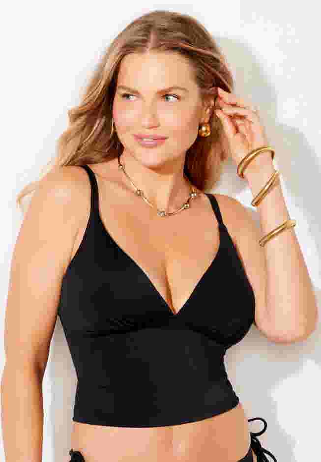 Essential Cropped Tankini Top image number 0