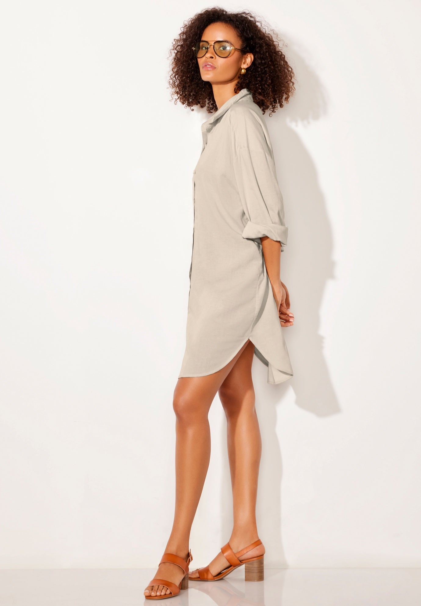 Essential Go-Anywhere Oversized Beach Shirt Cover Up image number 2