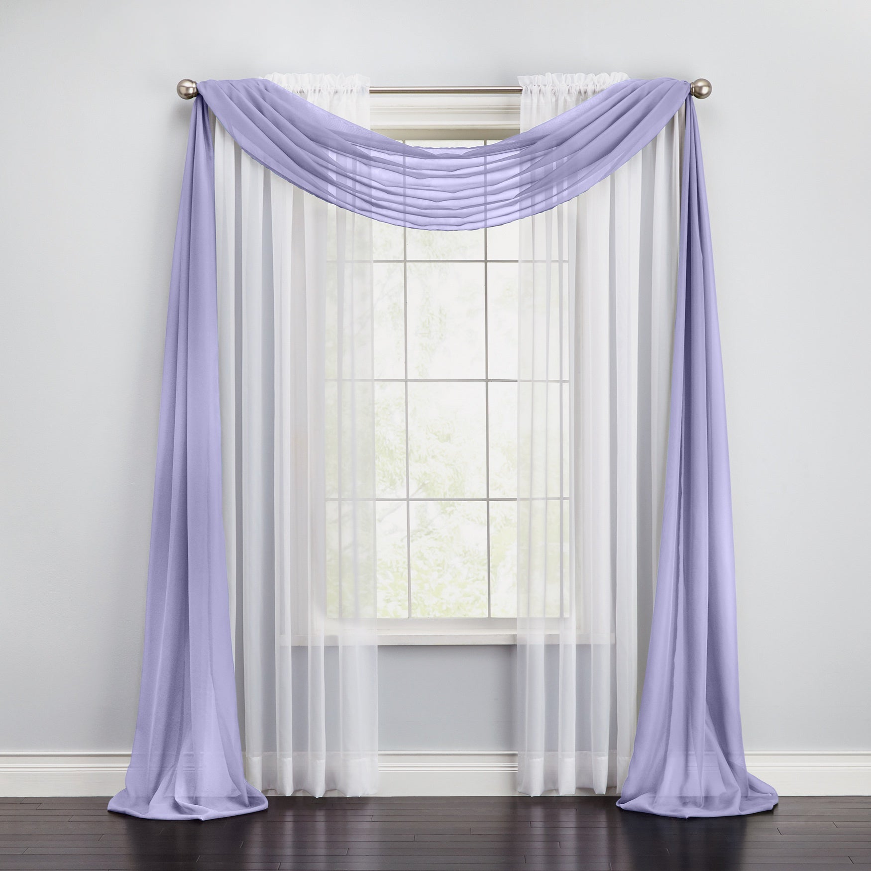 BH Studio Sheer Voile Scarf Valance image number 0