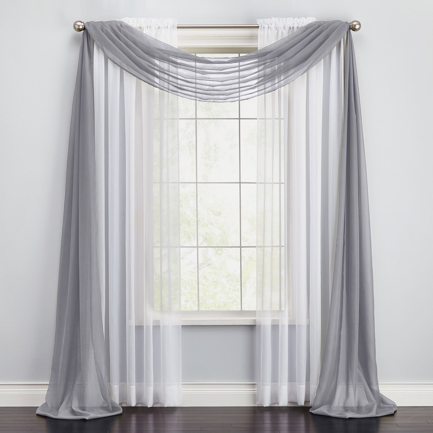BH Studio Sheer Voile Scarf Valance image number 0