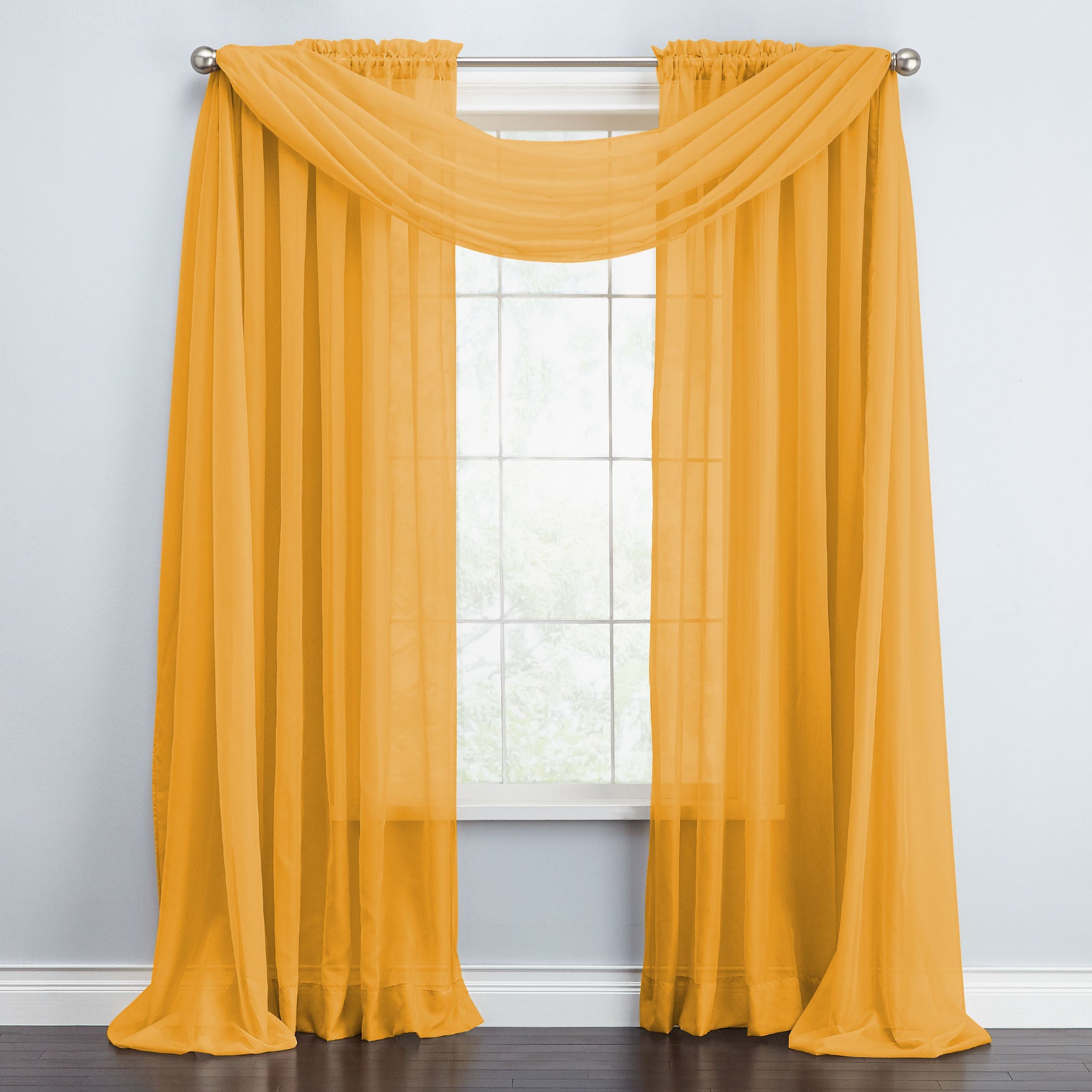 BH Studio Sheer Voile Scarf Valance image number 0