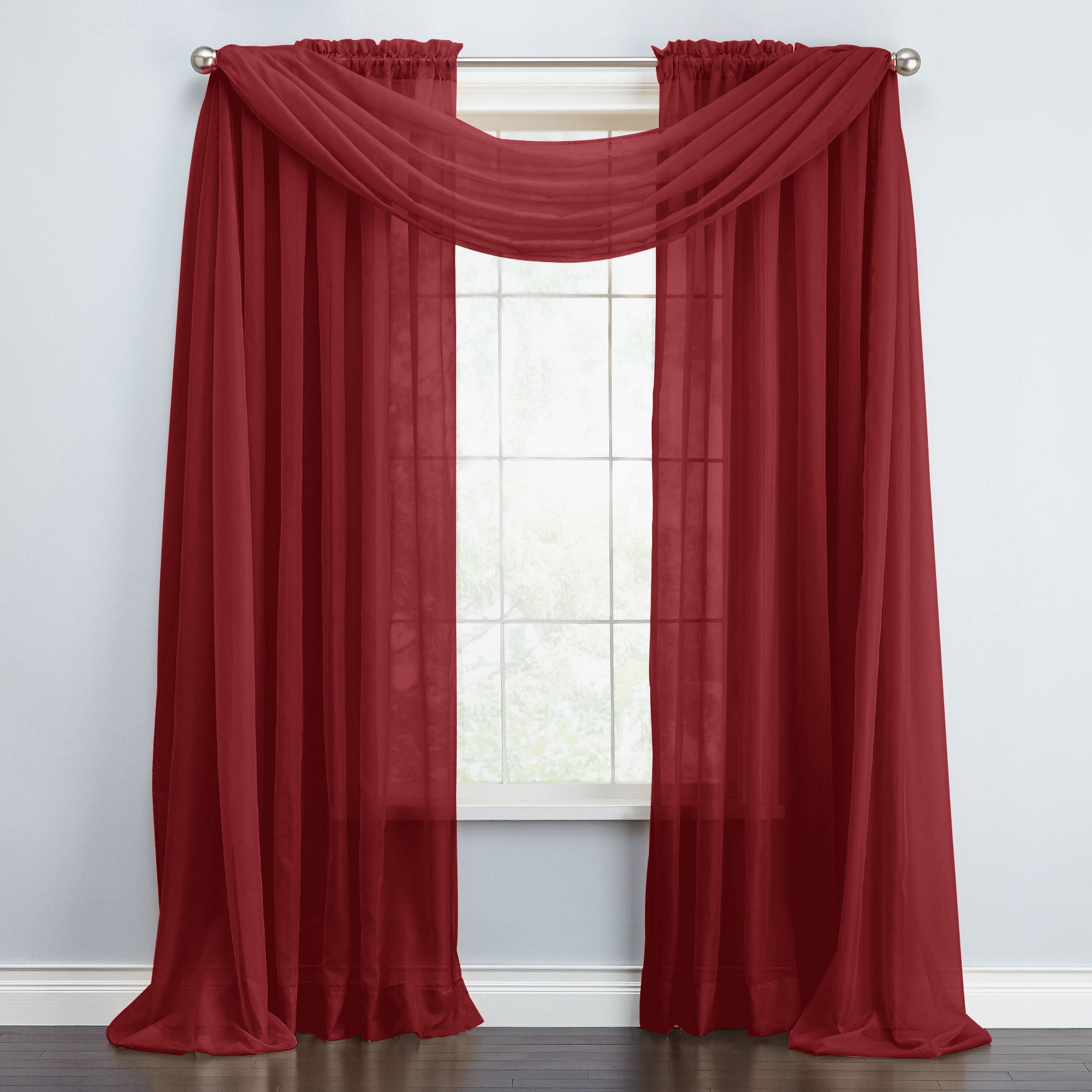 BH Studio Sheer Voile Scarf Valance image number 0