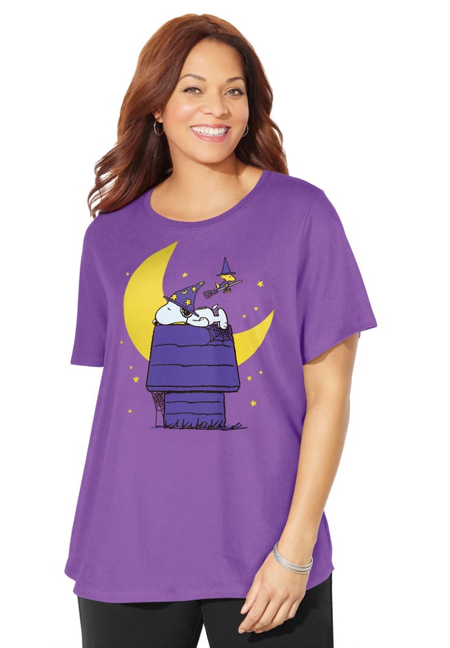 Disney Snoopy Moon Halloween Tee image number 0
